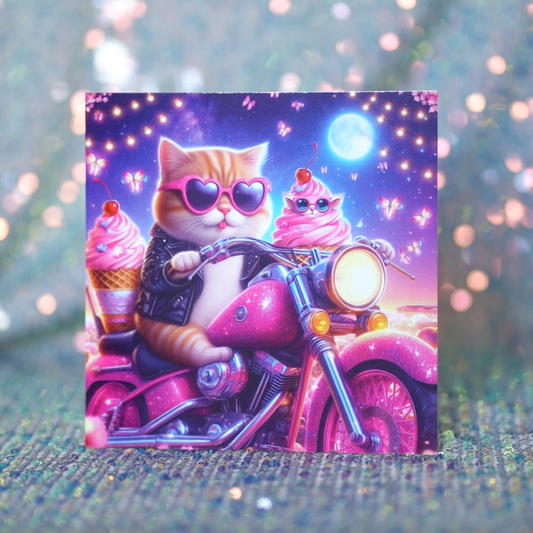 Karte - Motorrad-Katze