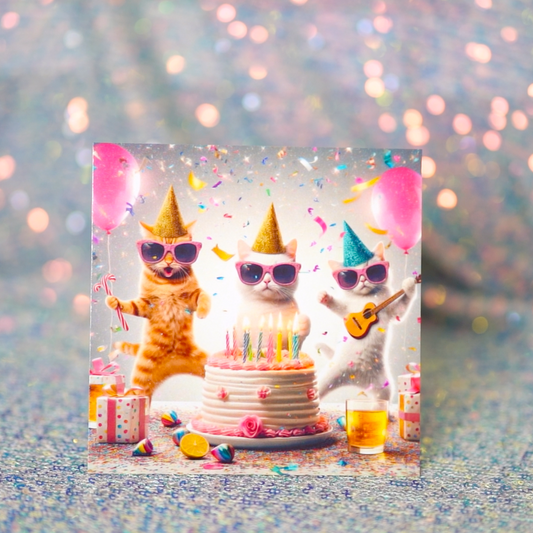 9 Karte - Party-Katzen