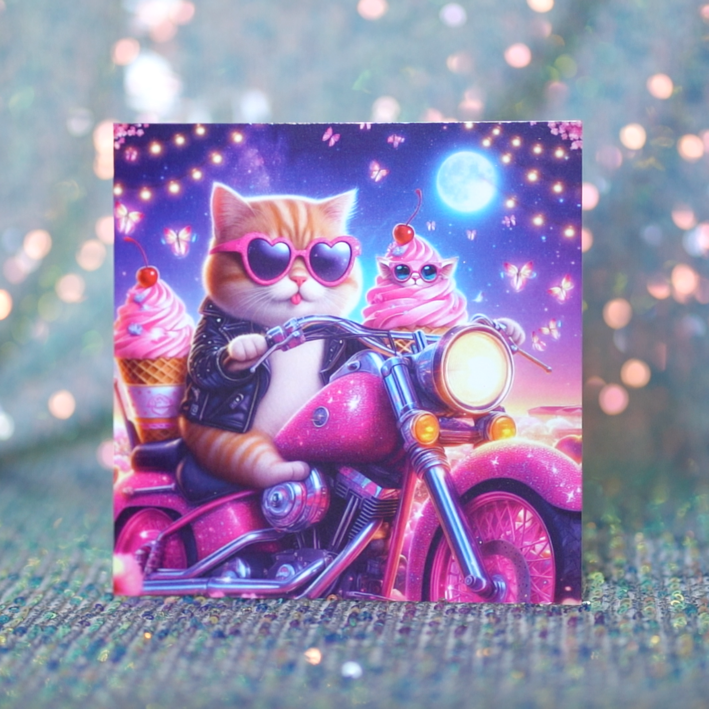 Karte - Motorrad-Katze